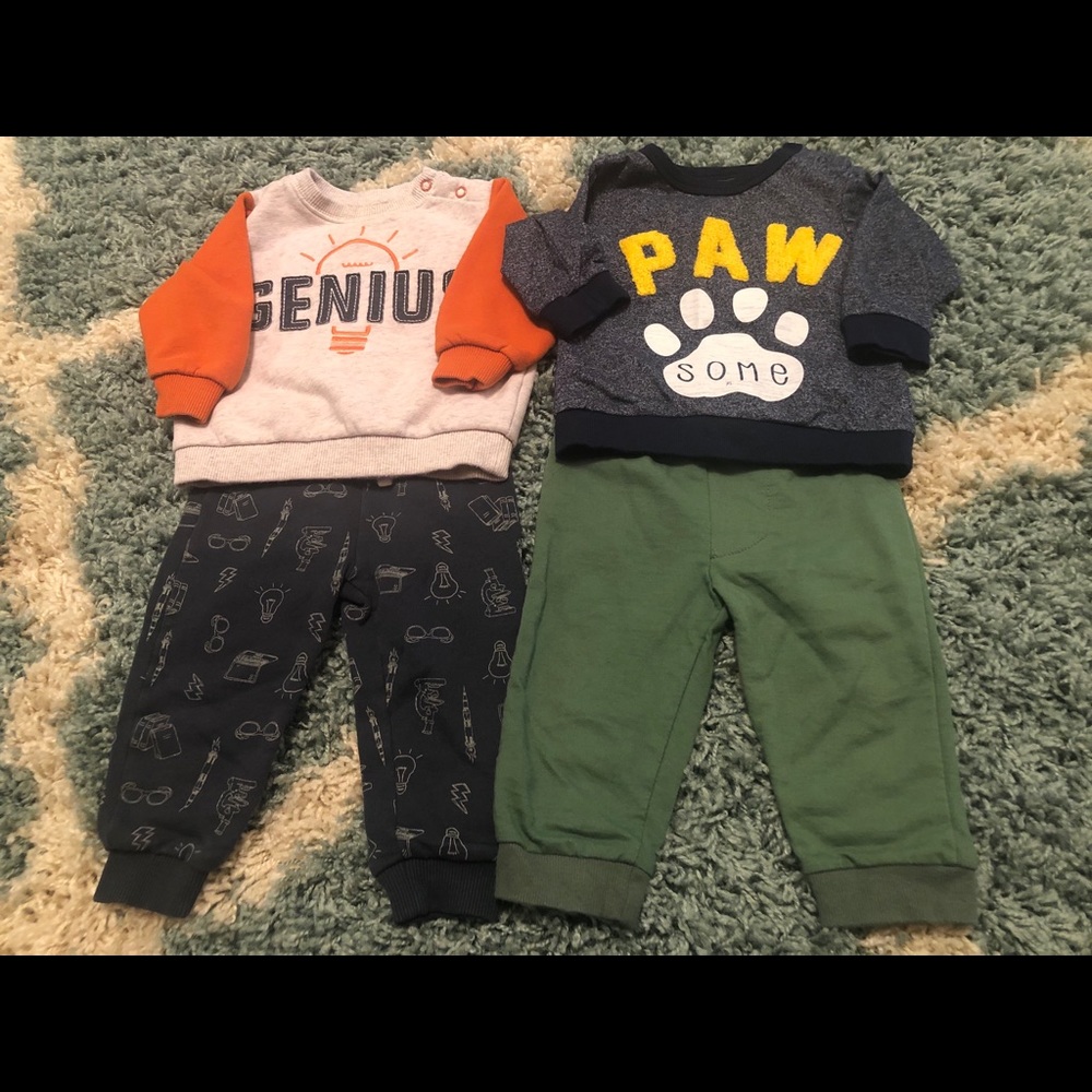 2 Boy Outfit Bundle-Carter’s/Bob Bebe 12 month